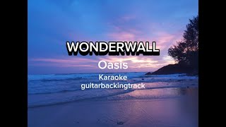 WONDERWALL  Oasis karaoke no capo guitarbackingtrack [upl. by Fenelia]