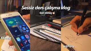 Sessiz ders çalışma vlog  geri döndüm  back to school [upl. by Nivad]