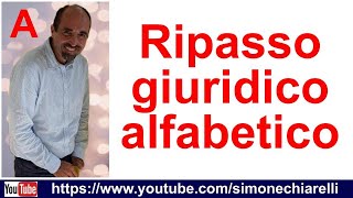 Simone Chiarelli ripasso giuridico alfabetico A [upl. by Enrika861]