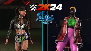 Julima Cabello Vs Kimberly BWare Exhibition Caw Showcase Match WWE2K24 [upl. by Messab]