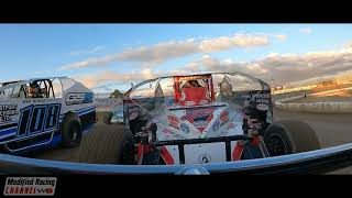 Rear view camera onboard Chad Chevalier Sportsman Div Ohsweken Speedway [upl. by Nnovahs683]