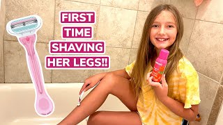 HOW To SHAVE Your LEGS  Girls FIRST TIME Shaving Legs [upl. by Llirrehs]