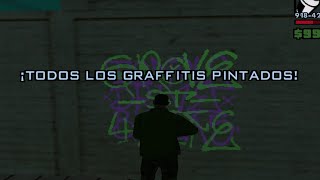 ESTO PASA AL PINTAR LOS 100 GRAFITIS EN GTA SAN ANDREAS [upl. by Urania]