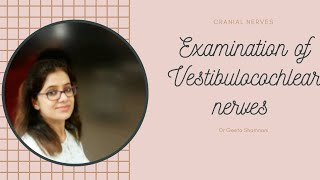 How do you test for vestibulocochlear nerve Hearing tests [upl. by Odlanar907]