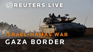 LIVE View over IsraelGaza border [upl. by Efthim]