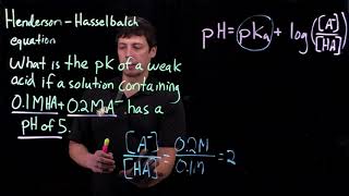 Topic 210  Henderson Hasselbalch equation example [upl. by Davida]