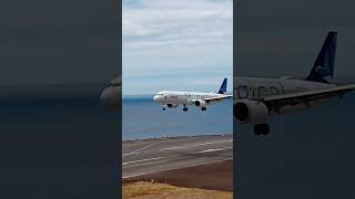 AZORES MAGICAL A321253NX LANDING at Madeira Airport [upl. by Eudora]