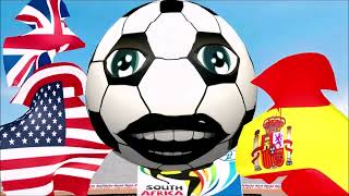 NEW ALL INFO ABOUT World Cup 2010  Wavin Flags amp Singing Soccerballs  Animated Clip [upl. by Caril859]