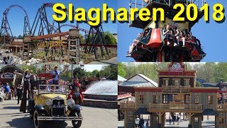 Slagharen 2018  Parkvideo  Onrides amp Impressionen  Achterbahnen  Gold Rush Onride  Freizeitpark [upl. by Anifad714]