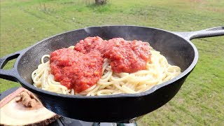 Spaghetti in cast iron skillet no recipe [upl. by Claresta74]