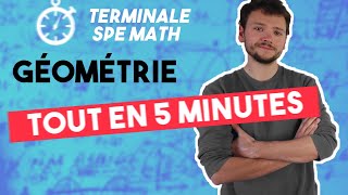 MATHS  Toute la GÉOMÉTRIE en 5 MINUTES  Terminale [upl. by Sanferd461]