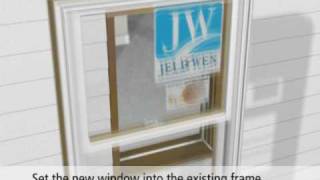 JELDWEN Pocket Replacement DoubleHung Wood Window [upl. by Shelagh]