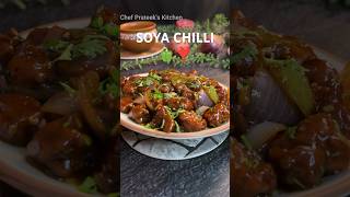 Best SOYA CHILLI 🫑💜 soyachilli soyachillirecipe soyachunkrecipe manchurian streetfood recipe [upl. by Salkin]