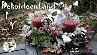 DIYWeihnachtsdeko Adventskranz Christrosen  Stacheldrahtpflanze I Christmas wreath DekoideenLand [upl. by Jonie]