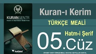 Türkçe Kurani Kerim Meali 05 Cüz Diyanet işleri vakfı meali Hatim Kurangentr [upl. by Ardnassela953]