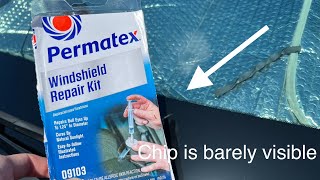 How to guide permatex windshield repair kit￼ Time lapse [upl. by Mmada]