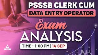 PSSSB CCDEO Exam Analysis 2024  14th Sep 2024   PSSSB Clerk Cum Data Entry Operator Analysis [upl. by Carole]