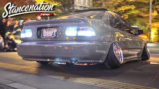 STANCENATION JAPAN TOKYO ODAIBA【搬出②】クリアテールの車高短シビック‼️スタンスネーション ジャパン お台場 [upl. by Dittman]