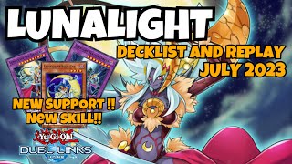 LUNALIGHT DUEL LINKS  JULY 2023 RANKED DUEL REPLAY AND DECKLIST YUGIOH [upl. by Ursal]