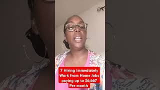 6667 Per Month 7 Work from Home Jobs Now Open shorts [upl. by Asenab672]