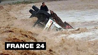 Inondations au MAROC  au moins 28 morts dans des précipitations dintensité quotexceptionnellequot [upl. by Ecinhoj179]