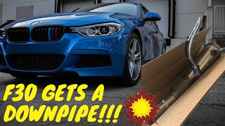 BMW F30 328i VRSF CATLESS DOWNPIPE INSTALL [upl. by Ojybbob712]