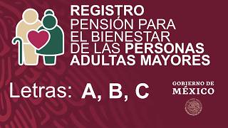 ✏️Registro Para Pago Pensión Adultos Mayores Letras A B C [upl. by Nylarak274]