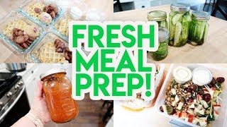 FRESH  HEALTHY MEAL PREP 🍅 HOMEMADE MARINARA SAUCE 🥒 DILL PICKLES 🍁 AUTUMN CRUNCH SALAD [upl. by Ilwain]