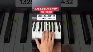 She Said Shes from the Islands Easy Piano Tutorial [upl. by Nedyaj]