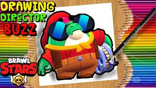 How To Draw DIRECTOR BUZZ 🎬 New skin easily  Brawl Stars \ Comment Dessiner BUZZ Réalisateur facile [upl. by Meil]