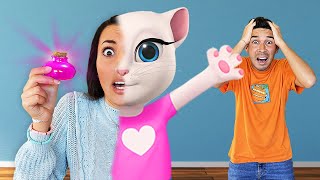 MAI BERE LA POZIONE MISTERIOSA DI TALKING ANGELA Dominick si trasforma in un gatto cattivo [upl. by Geldens33]