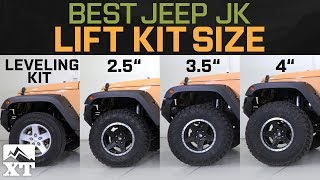 Jeep Wrangler JK Leveling Kit vs 25quot vs 35quot vs 4quot  How To Select The Best Jeep Lift Kit [upl. by Yalcrab]