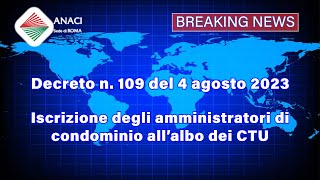 BREAKING NEWS sul Decreto n109 del 4 agosto 2023 [upl. by Shep]