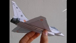 Eurofighter Paper Airplane 3D model [upl. by Lenroc]