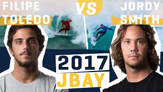 BARRELS and RAIL GAME on Full Display Filipe Toledo Takes on Jordy Smith JBAY 17 FULL HEAT REPLAY [upl. by Animehliw847]