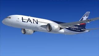 Santiago de Chile SCEL  Ezeiza SAEZ  Boeing 787 Lan chile  FSX [upl. by Hannahoj]