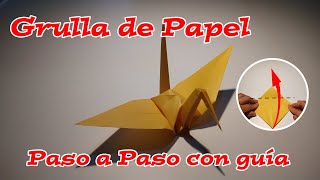 Grulla de papel paso a paso  Origami Fácil [upl. by Etem75]