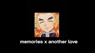 memories x another love slowed tiktok version with lyrics [upl. by Ymarej]