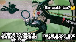 Shimano deore m4100 shifter and Deore m5120 Rd Installation and Shifting test Angas🔥 [upl. by Akcir167]