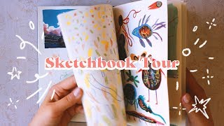 Sketchbook Tour 14 day challenge [upl. by Einolem]