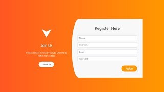 How To Make Registration Page Using HTML And CSS  Login Registration Form Design [upl. by Ardnua197]