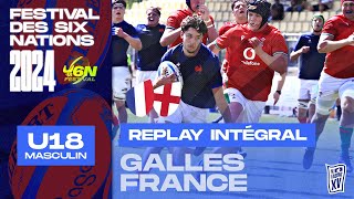 REPLAY Festival des Six Nations Masculin U18 2024  GallesFrance  Match complet [upl. by Byrdie]