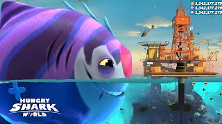 NEW EVOLUTION THE MEG MEGALODON BIGGEST MONSTER CLOWNCY UNLOCKEDGAMEPLAY Hungry Shark World 2024 [upl. by Mischa156]