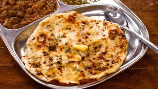 Amritsari Kulcha Recipe  Perfect Crispy Layered Aloo Naan in Tawa  CookingShooking [upl. by Nalak20]