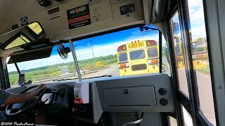 Front Seat Ride in A 2009 BlueBird Vision School Bus W Cummins ISB 67L [upl. by Joub]