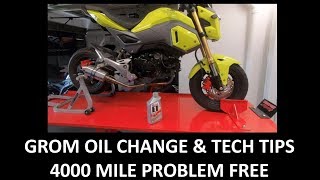 GROM Oil Change  Service  4000 Miles Problem FREE [upl. by Partridge561]