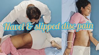 Navel displacement massage therapy and body pain treatment for Ladies [upl. by Nnaycart]