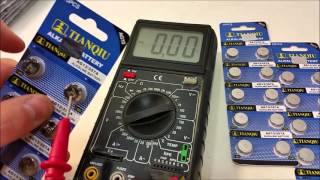 TIANQIU AG13 LR44 357A 15V Alkaline Battery Review [upl. by Eleahcim]