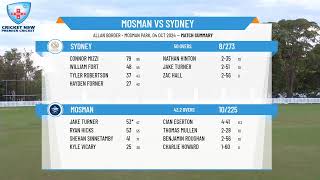 Mosman v Sydney [upl. by Palm]