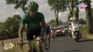 Tour de France 2011 Crash  Flecha Hoogerland [upl. by Seebeck]